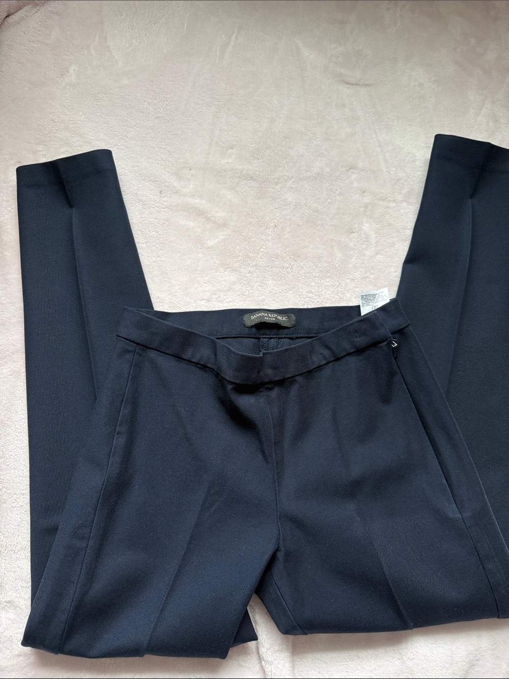 Women’s Banana Republic Devon Pants Navy Side Zip Size 0